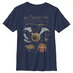 Walmart Boy's Harry Potter All I Want for Wizard Christmas Graphic Tee Navy Blue X Small offer