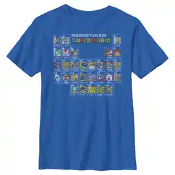 Walmart Boy's Nintendo Periodic Table of Super Mario Graphic Tee Royal Blue X Large offer