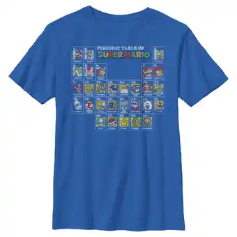 Walmart Boy's Nintendo Periodic Table of Super Mario Graphic Tee Royal Blue X Large offer