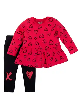 Walmart Little Star Organic Baby & Toddler Girl 2Pc Outfit Set, Size NB-5T offer