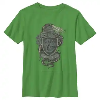 Walmart Boy's Harry Potter Slytherin Coat of Arms Graphic Tee Kelly Green Small offer
