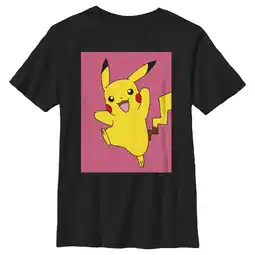 Walmart Boy's Pokemon Pikachu Happy Jump Graphic Tee Black Medium offer
