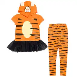 Walmart Disney Winnie the Pooh Tigger Little Girls Cosplay T-Shirt Dress and Leggings Infant to Little Kid offer