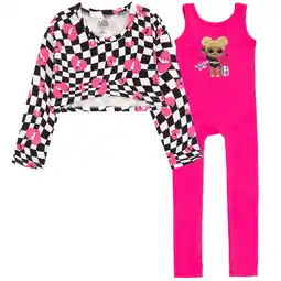Walmart L.O.L. Surprise! Queen Bee Jumpsuit and Fleece Shrug Outfit Set Little Kid to Big Kid offer