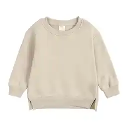 Walmart Cethrio Sweatshirts for Kids Boys and Girls Solid Plush Pullover Beige Sweatshirt Size 4-5 Years offer