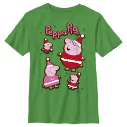 Walmart Boy's Peppa Pig Christmas Gingerbread Cookies Graphic Tee Kelly Green Small offer