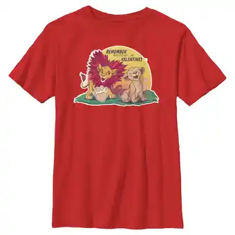 Walmart Boy's Lion King Nala and Simba You Are My Valentine Graphic Tee Red X Small offer