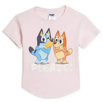 Walmart Bluey Bingo Big Girls T-Shirt Toddler to Big Kid offer