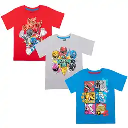 Walmart Power Rangers Big Boys 3 Pack T-Shirts Toddler to Big Kid offer