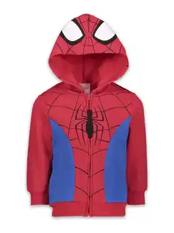 Walmart Marvel Spider-Man Big Boys Fleece Zip Up Hoodie Toddler to Big Kid offer