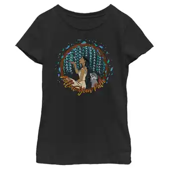 Walmart Girl's Pocahontas Follow Your Path Graphic Tee Black X Small offer