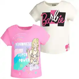 Walmart Barbie Toddler Girls 2 Pack T-Shirts Toddler to Big Kid offer