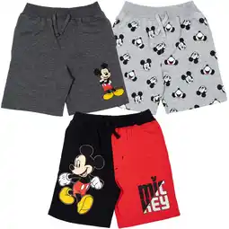 Walmart Disney Mickey Mouse Infant Baby Boys French Terry 3 Pack Shorts Infant to Little Kid offer