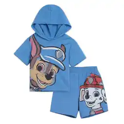 Walmart Paw Patrol Chase Marshall Pullover Hoodie and French Terry Shorts Toddler to Little Kid offer