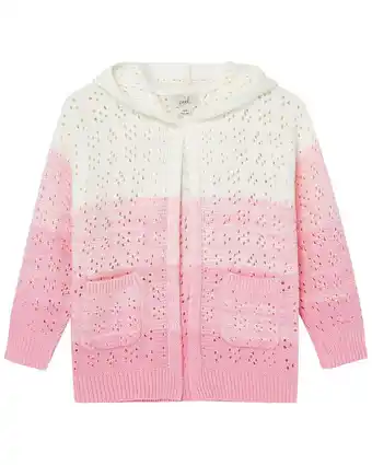 Walmart Peek girls Kids Ombre Hooded Cardigan, 3T offer