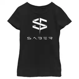 Walmart Girl's The Marvels S.A.B.E.R. Logo Graphic Tee Black X Large offer