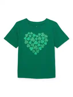 Walmart Way To Celebrate Toddler Girl St. Patrick's Day Short Sleeve Graphic T-Shirt, Sizes 18M-5T offer