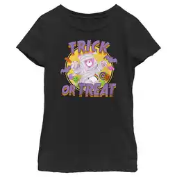 Walmart Girl's Care Bears Halloween Trick-Or-Treat Cheer Bear Mummy Graphic Tee Black Medium offer