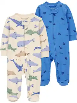 Walmart Carter's Child of Mine Baby Boy Sleep 'n Play, 2-Pack, Sizes Preemie-6/9 Months offer