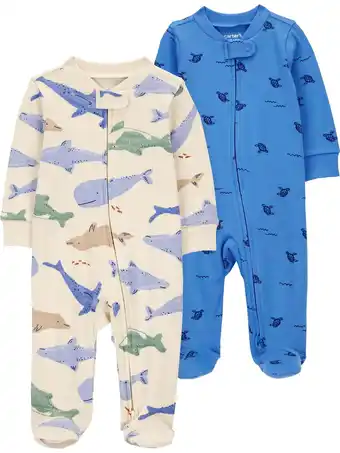 Walmart Carter's Child of Mine Baby Boy Sleep 'n Play, 2-Pack, Sizes Preemie-6/9 Months offer