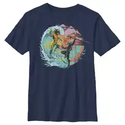 Walmart Boy's Aquaman and the Lost Kingdom Black Manta and Aquaman Graphic Tee Navy Blue Large offer