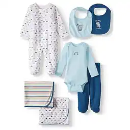 Walmart Garanimals Newborn Baby Boy Layette Shower Gift Set, 7-Piece, Preemie-6/9 Months offer