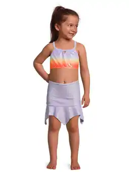 Walmart Wonder Nation Toddler Girl Three-Piece Mermaid Swim Set, Sizes 12M-5T offer