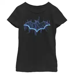 Walmart Girl's Batman Logo Digital Wing Graphic Tee Black Medium offer