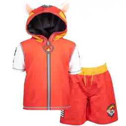 Walmart Paw Patrol Marshall Toddler Boys Rash Guard and Swim Trunks Outfit Set Toddler offer