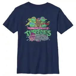 Walmart Boy's Teenage Mutant Ninja Turtles Distressed Characters and Villains Graphic Tee Navy Blue Medium offer