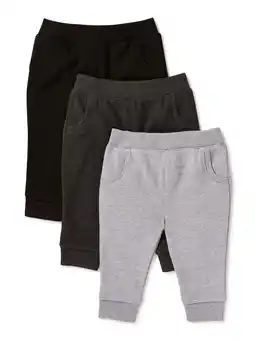 Walmart Garanimals Baby Boy Basic Terry Jogger Pants, 3-Pack, Sizes 0/3M-24M offer