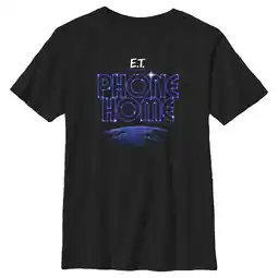 Walmart Boy's E.T. the Extra-Terrestrial Earth Phone Home Graphic Tee Black X Large offer
