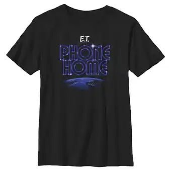 Walmart Boy's E.T. the Extra-Terrestrial Earth Phone Home Graphic Tee Black X Large offer
