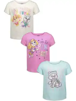 Walmart Paw Patrol Skye Everest Little Girls 3 Pack T-Shirts Toddler to Little Kid offer