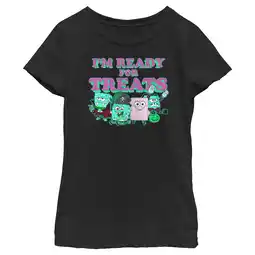 Walmart Girl's SpongeBob SquarePants Ready for Treats Graphic Tee Black Large offer