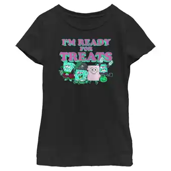 Walmart Girl's SpongeBob SquarePants Ready for Treats Graphic Tee Black Large offer