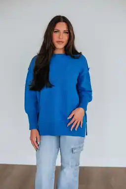 Walmart Odelia Oversized Sweater - Royal Blue offer