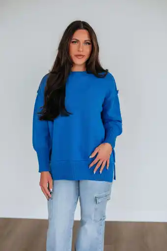 Walmart Odelia Oversized Sweater - Royal Blue offer