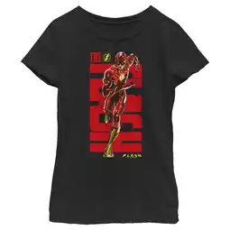 Walmart Girl's The Flash Speedster Bold Red Logo Graphic Tee Black X Small offer