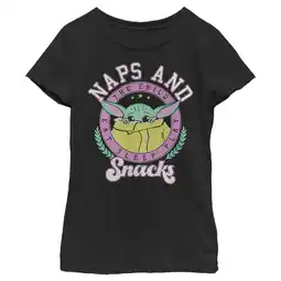Walmart Girls 3-16 Star Wars The Child AKA Baby Yoda Naps And Snacks Portrait Tee Color: Black Size: SMALL offer