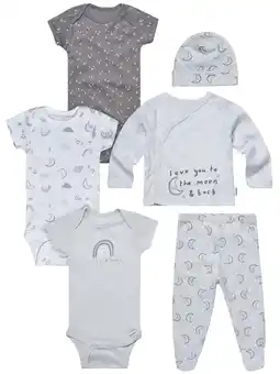 Walmart Gerber Baby Neutral 6-Piece Gift Set, Sizes Newborn - 3/6 Months offer