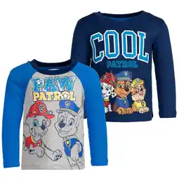 Walmart Paw Patrol Chase Marshall Rubble Infant Baby Boys 2 Pack Long Sleeve T-Shirts Infant to Big Kid offer