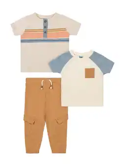 Walmart Little Lad Infant Boys' Tee and Jogger Pant, 3-Piece Set, Sizes 12M-24M offer
