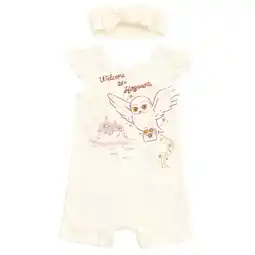 Walmart Harry Potter Hedwig Owl Infant Baby Girls French Terry Romper and Headband White 18 Months offer