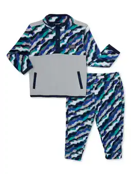Walmart Eddie Bauer Baby Boy Fleece Top & Jogger 2 Pc Outfit Set, Sizes 12 Months-24 Months offer