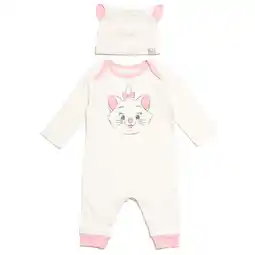 Walmart Disney Classics Marie Newborn Baby Girls Snap Cosplay Coverall and Hat Newborn to Infant offer