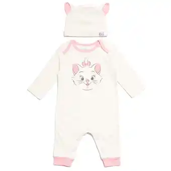 Walmart Disney Classics Marie Newborn Baby Girls Snap Cosplay Coverall and Hat Newborn to Infant offer