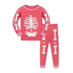 Walmart QHFBli Toddler Boys Pajamas Skeleton Glow In The Dark Sleepwear Pant Sets Kids Jammies offer