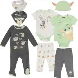 Walmart Star Wars The Child Bodysuits Sleep N' Play Pants Hat and Bibs 8 Piece Outfit Set Newborn to Infant offer