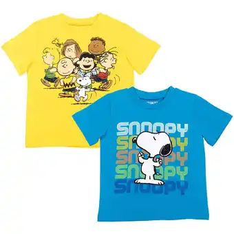 Walmart PEANUTS Snoopy Toddler Boys 2 Pack T-Shirts Infant to Big Kid offer